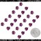 7mm x 10mm Shiny Purple Mini Lily Resin Flower Caps - Set of Twenty-Four - FW5-25